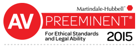 Martindale-Hubbell | AV Preeminent | For Ethical Standards and Legal Ability | 2015